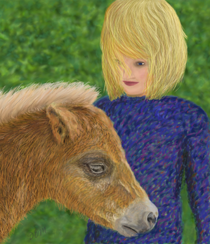 Girl and Foal